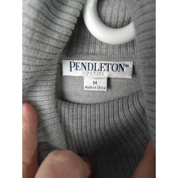 pendleton wool Turtleneck Striped Pullover Petite Sweater. Size MP - Picture 3 of 9